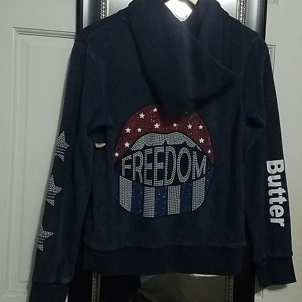 Girls hoodie with rhinestone back